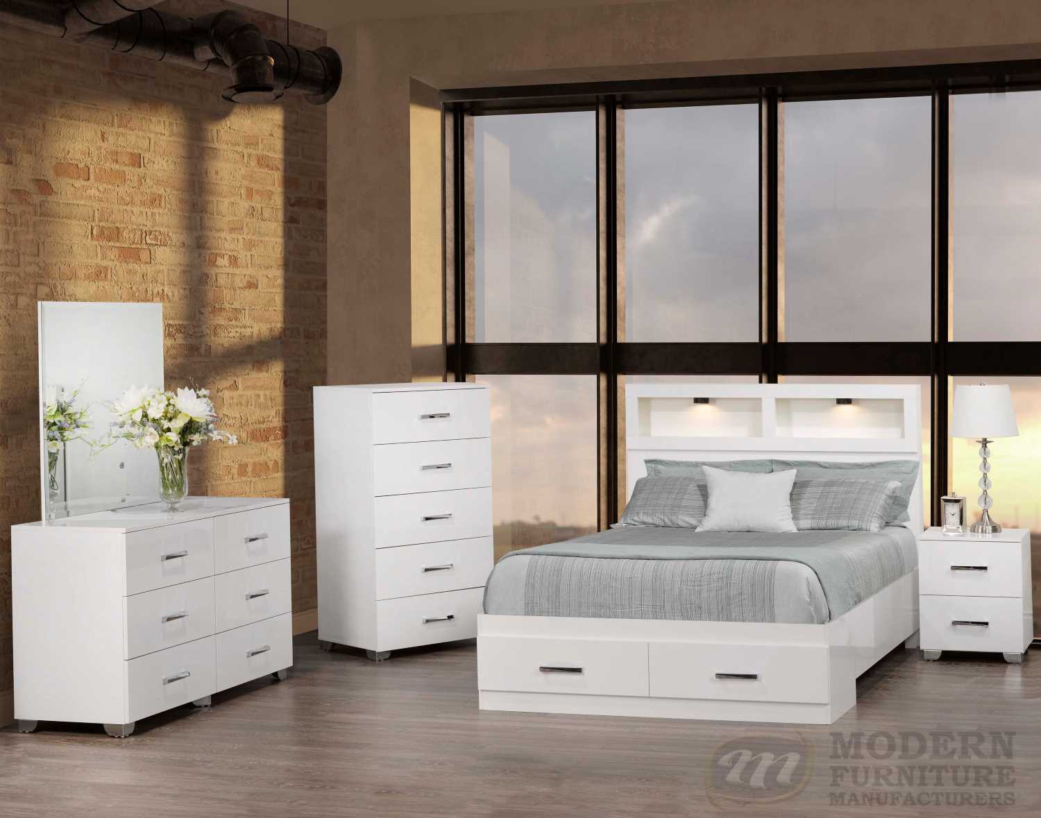 Element Canadian Made Italian Style Lacquer Bedroom Set