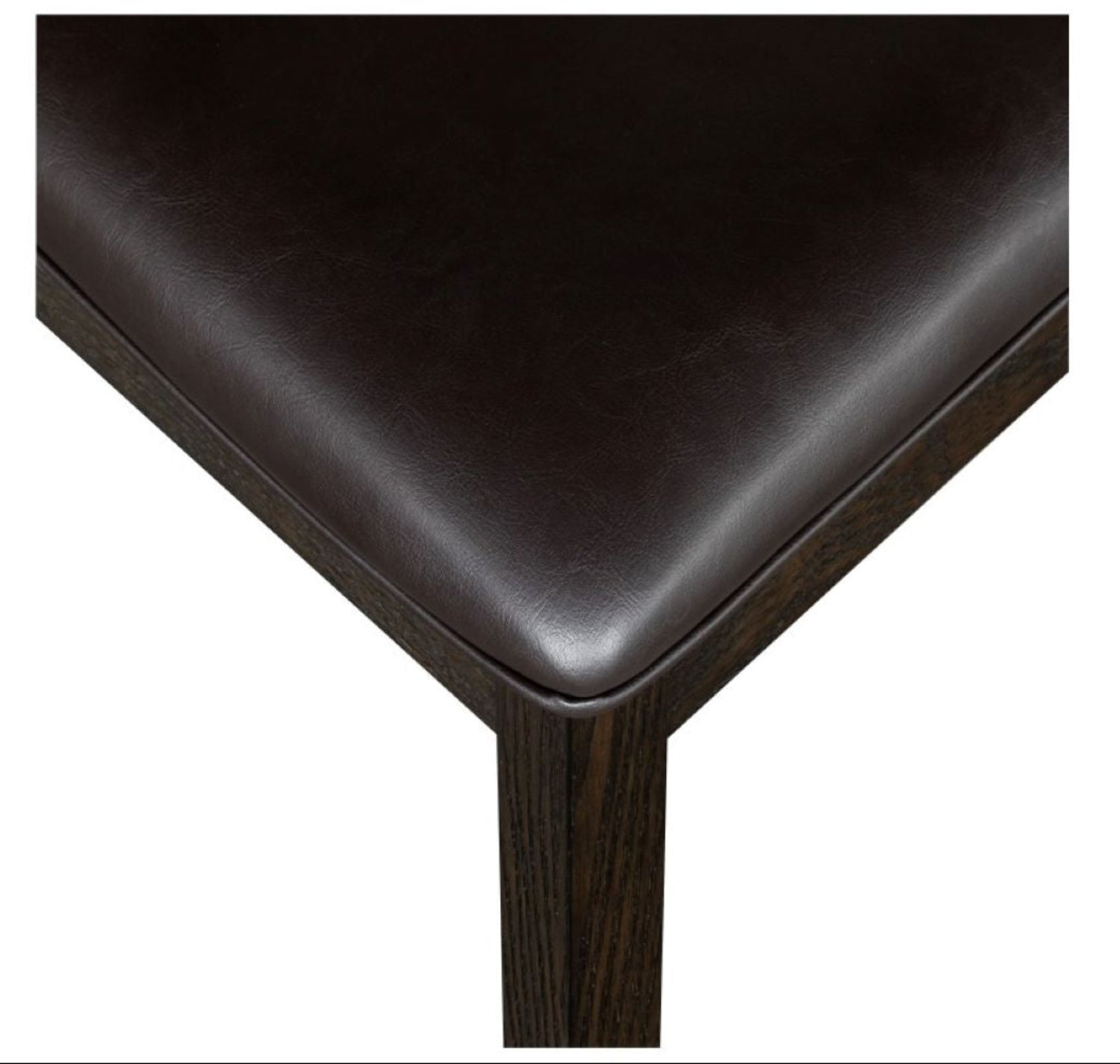 Elijah Espresso Wooden 7pc Dining Set with Faux Leather Seat Chairs 563322