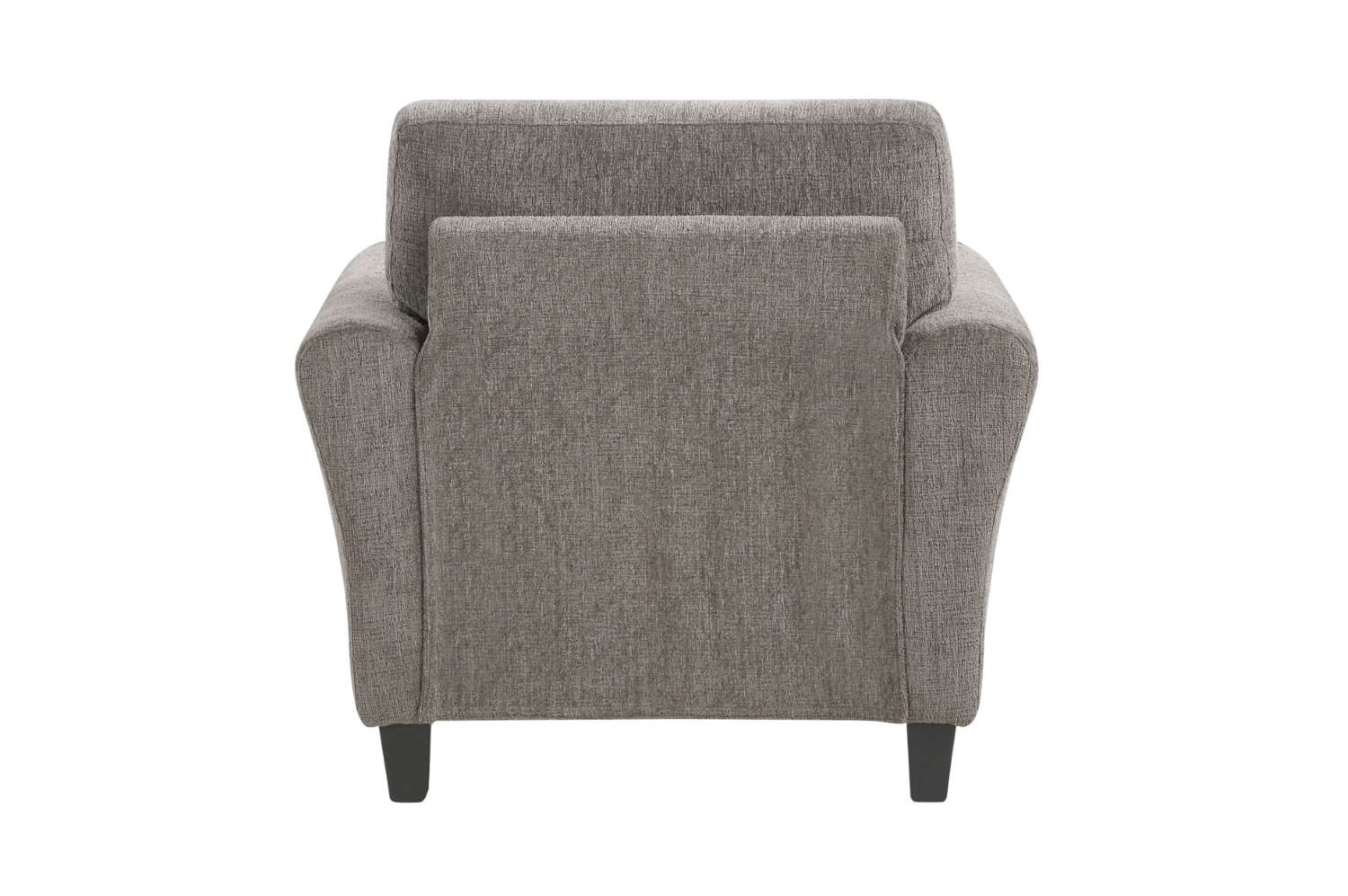 Ellery Chenille Fabric Brown Chair with Black Legs 9209