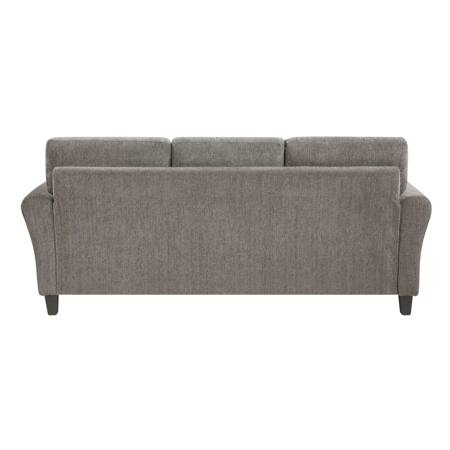 Ellery Chenille Fabric Brown Sofa with Black Legs 9209