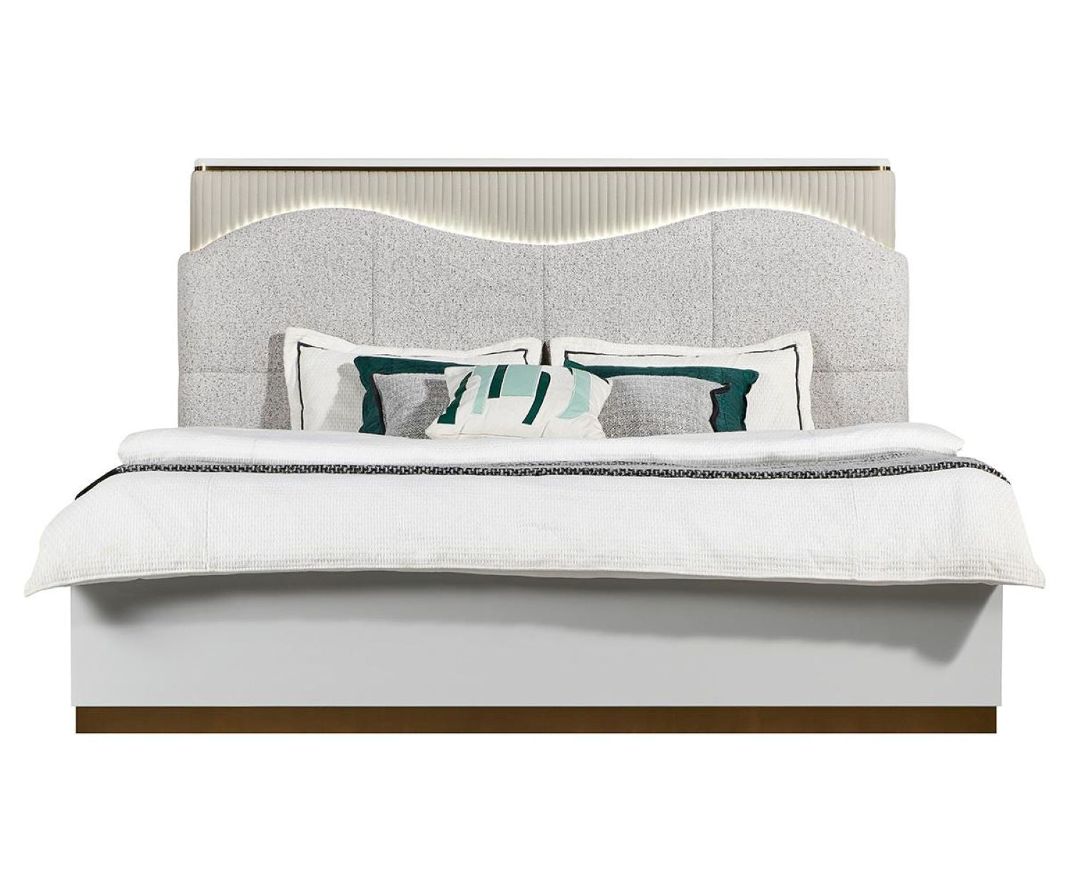 Elvira Lacquer Bedroom Set With LED Headboard 5058