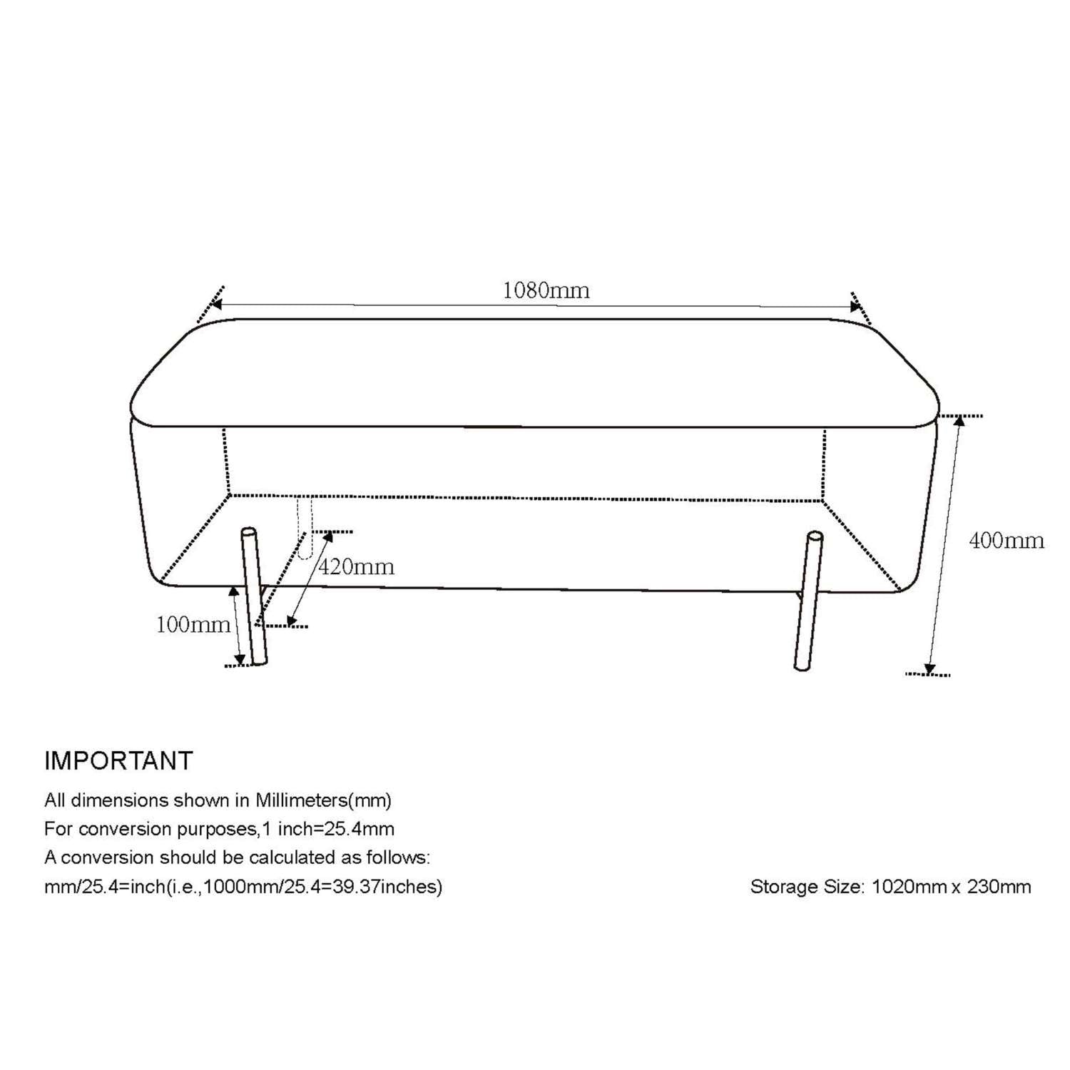 Erzo Storage Ottoman Bench in White and Black 402-136WT