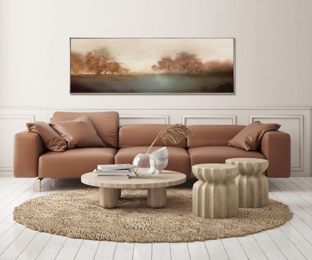 Copper Landscape Canvas Art 20" x 59"