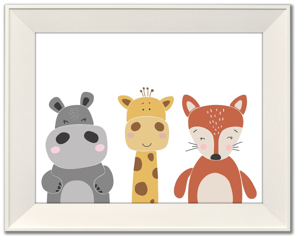 Animals In A Row A/ B 2 PC canvas art