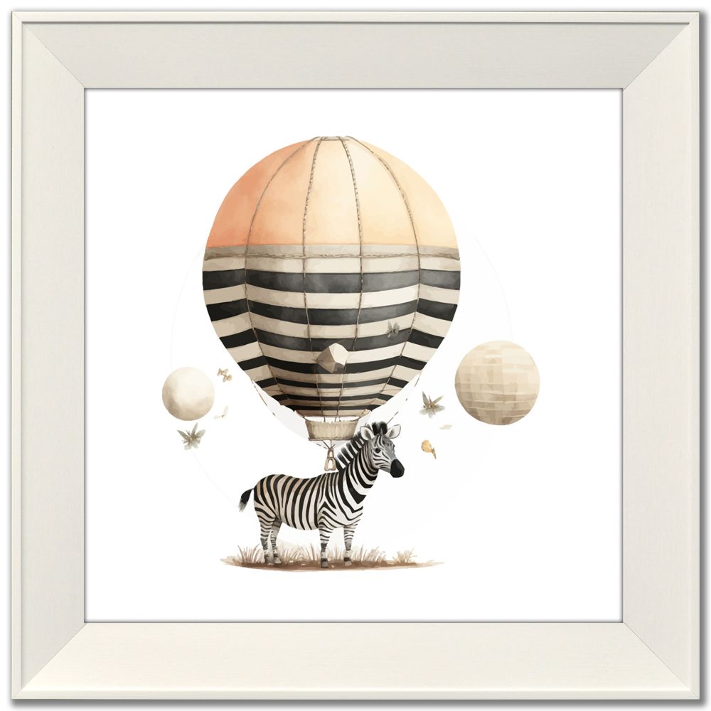 Zebra Canvas Art 14" x 14"