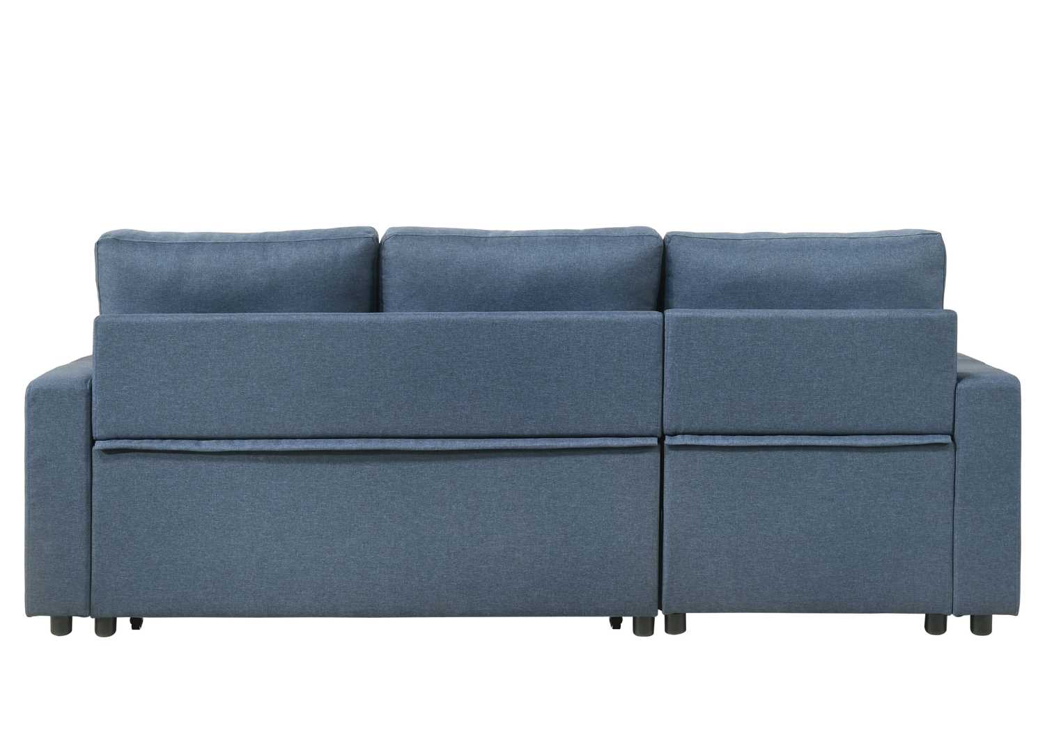 Faber Reversible Sectional Sofa Bed with Pull-out Sleeper and Storage Chaise Blue 99996