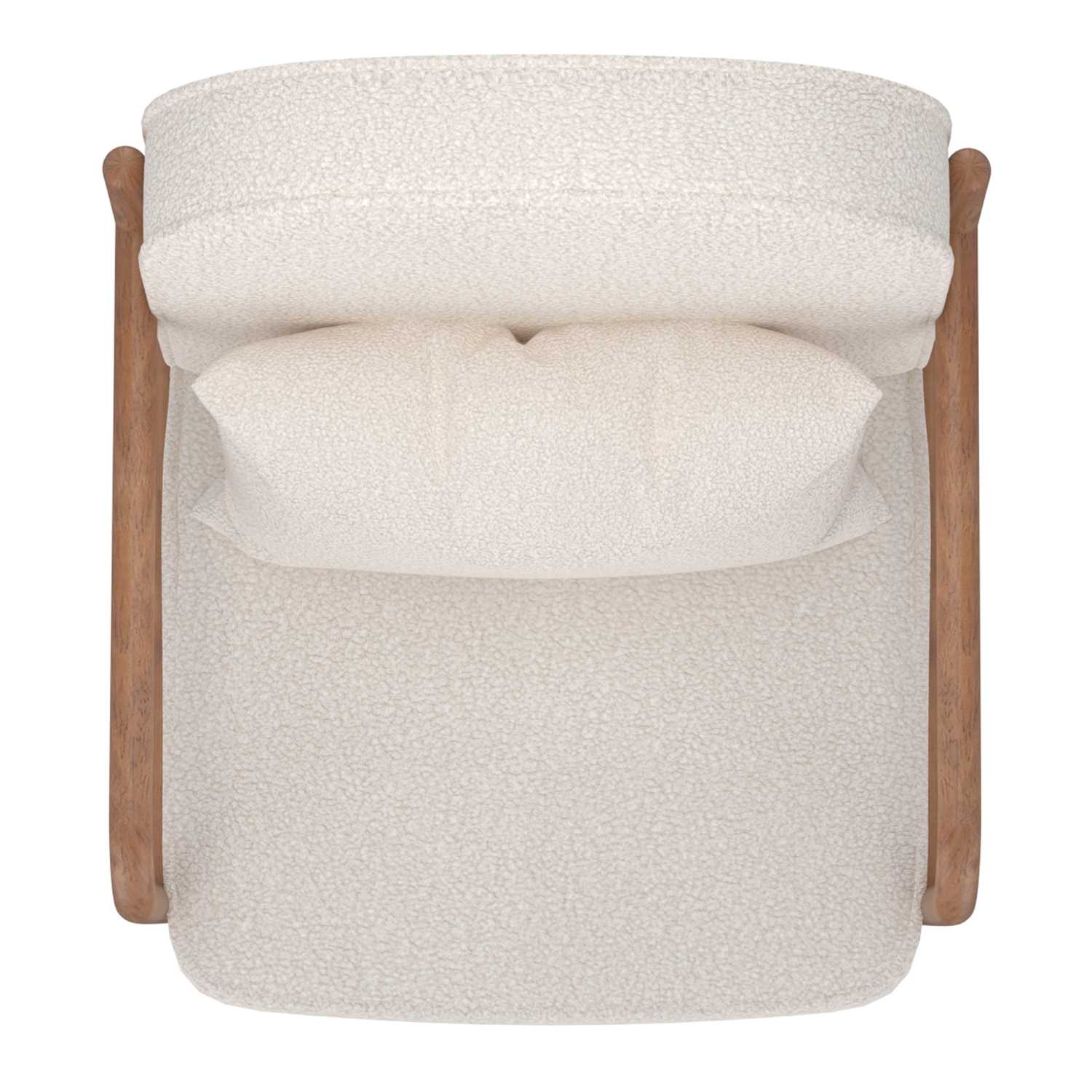 Fani White Boucle Fabric Accent Chair 403-926WT