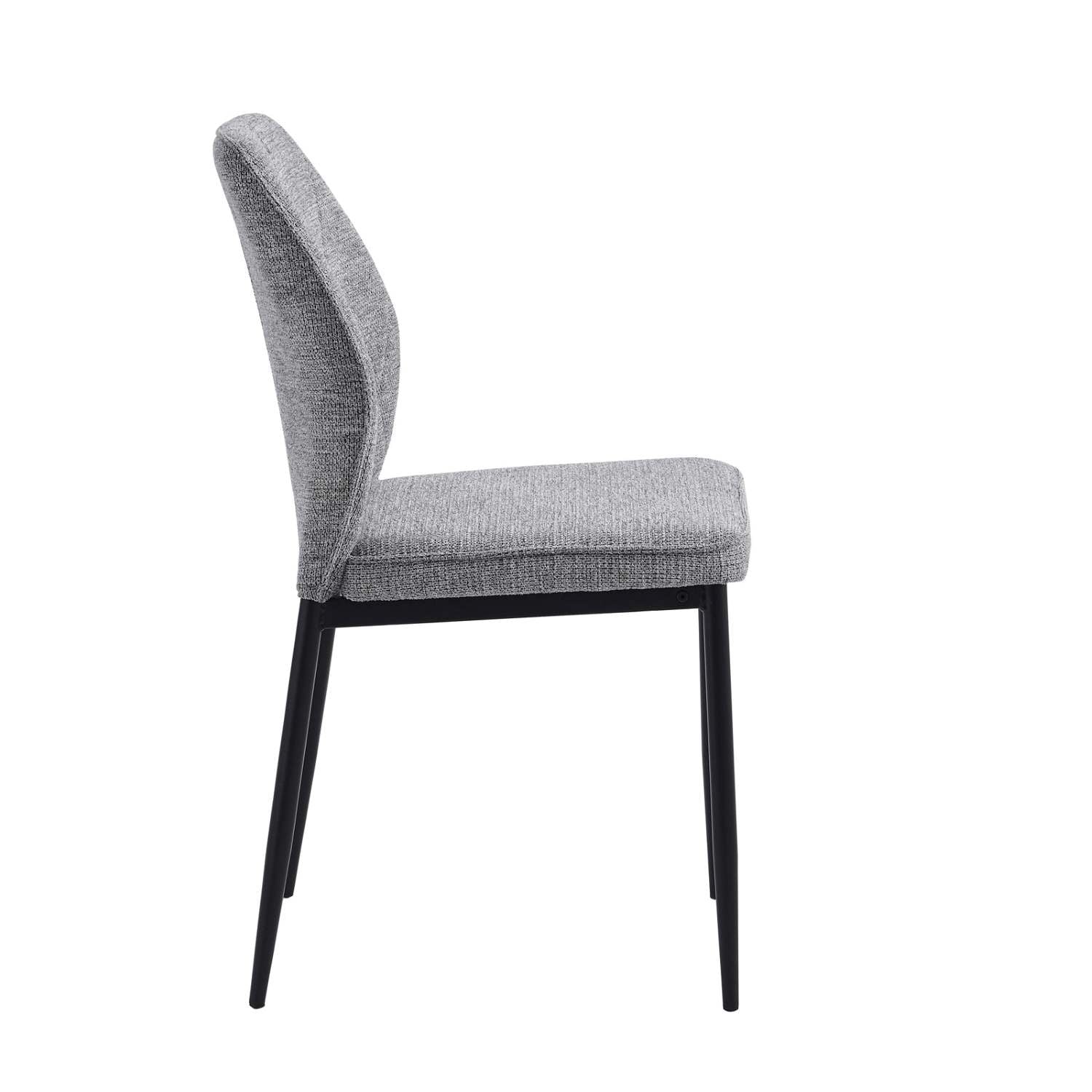 Fannia Glass Dining Table with Grey Fabric Chairs 6038