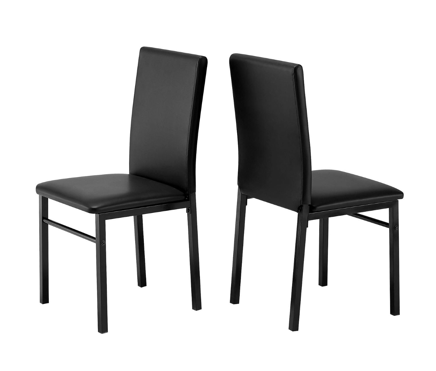 Faux Marble Dining Table with 4 Black PU Chairs 1056