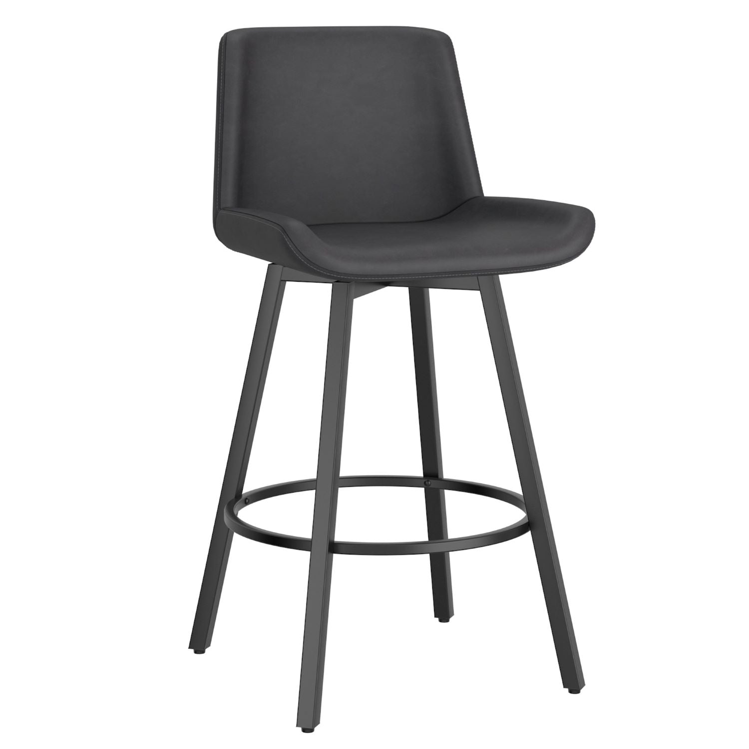 Fern 26" Charcoal Swivel Counter Stool Set of 2 203-666PUCH