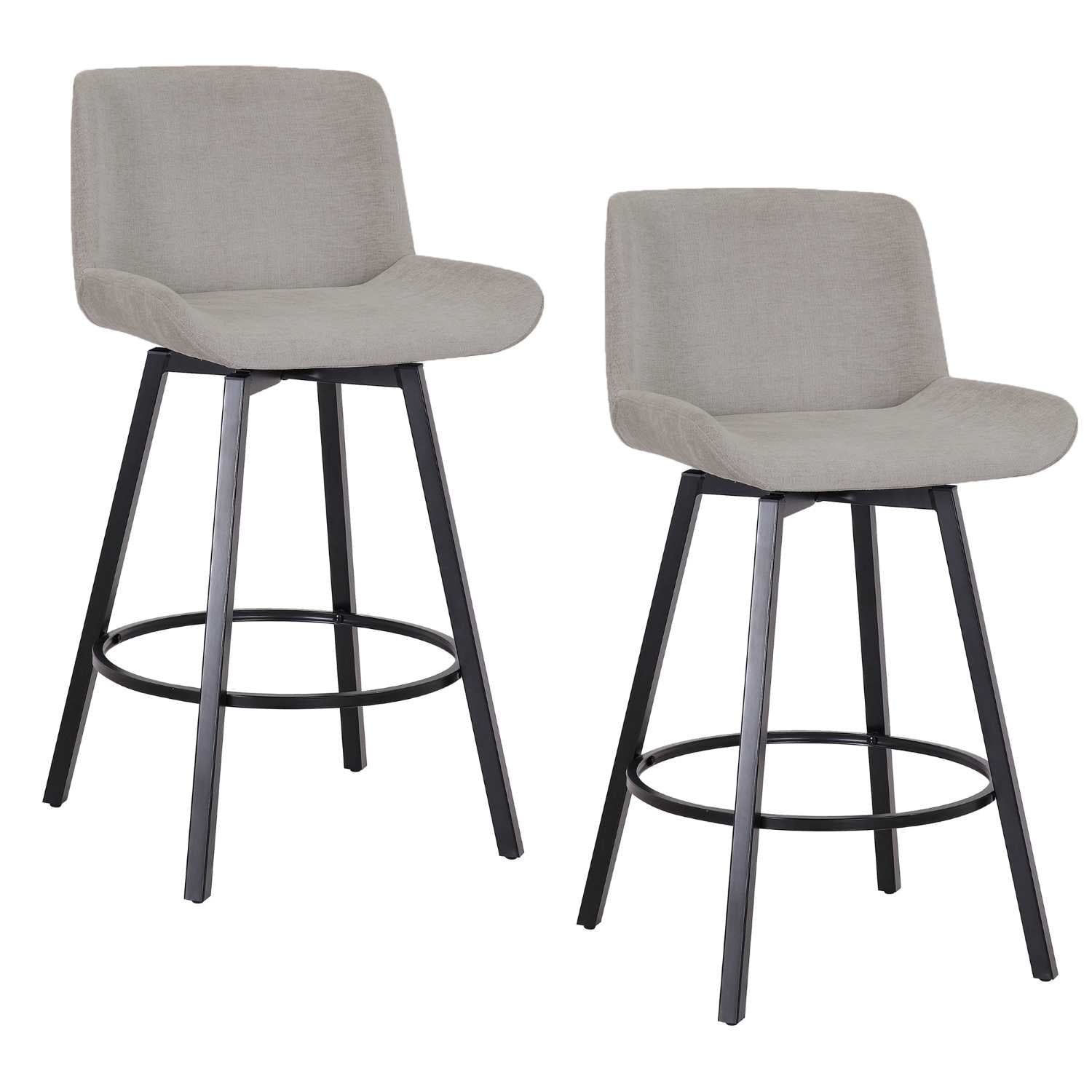 Fern 26" Grey Swivel Counter Stool Set of 2  203-666GY