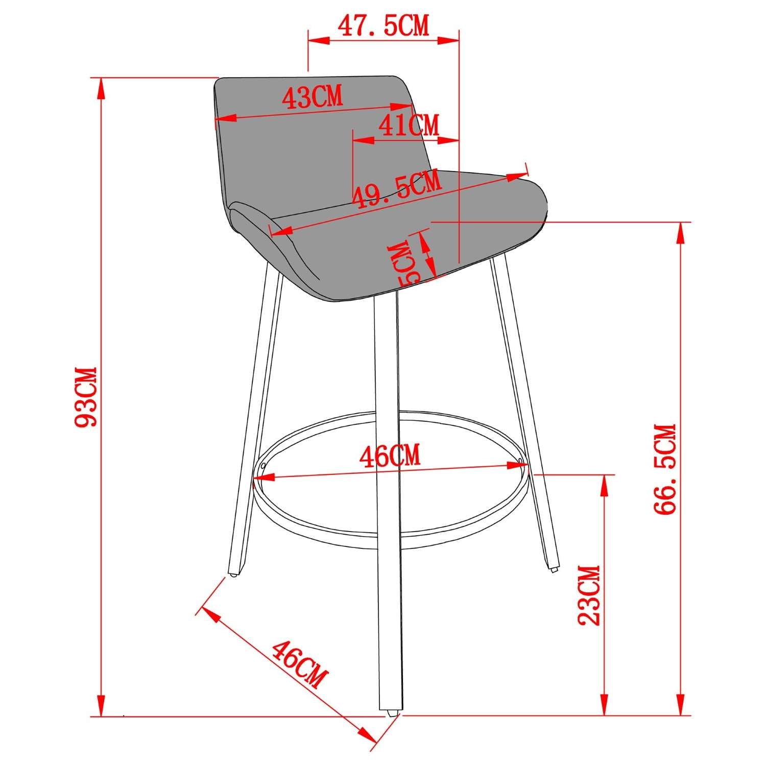 Fern 26" Grey Swivel Counter Stool Set of 2  203-666GY