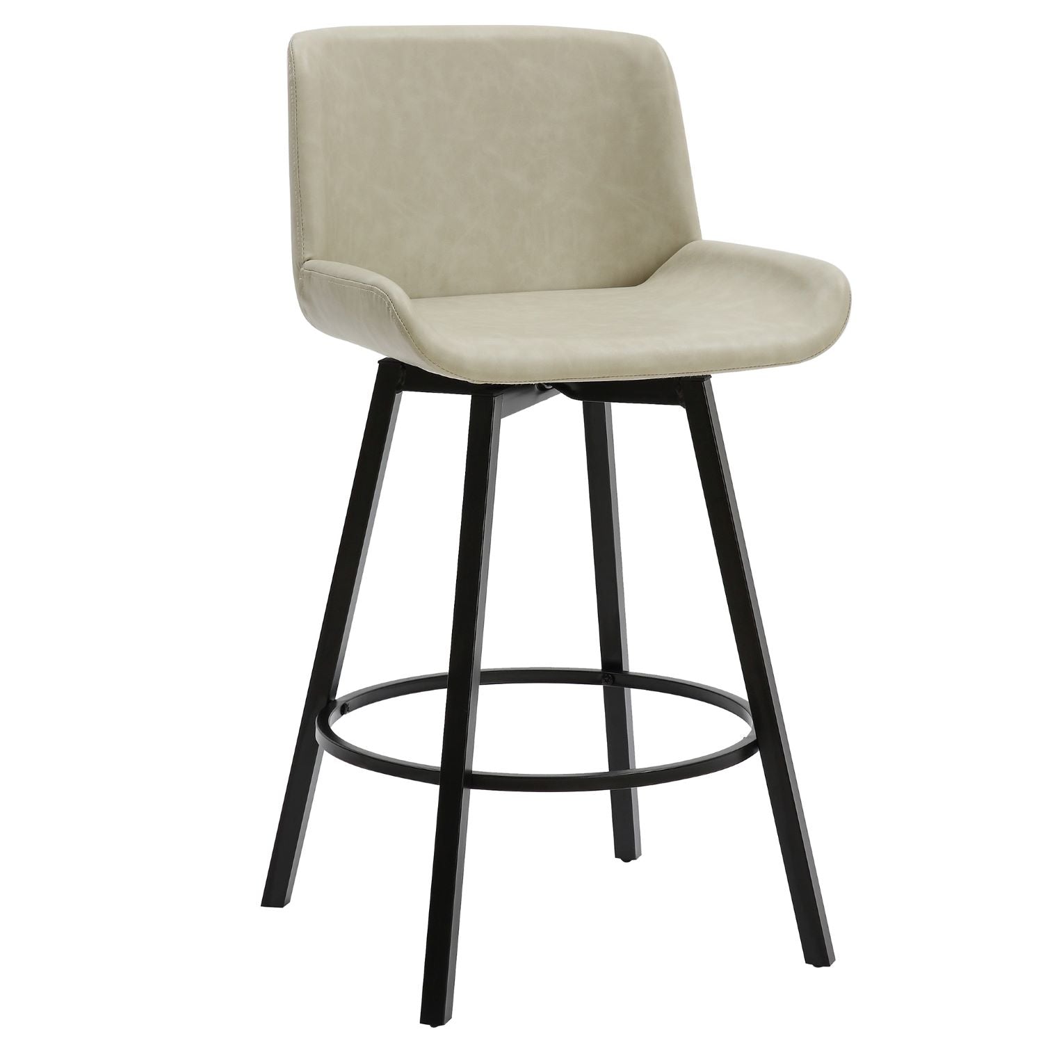 Fern 26" Ivory Swivel Counter Stool Set of 2 203-666PUIV