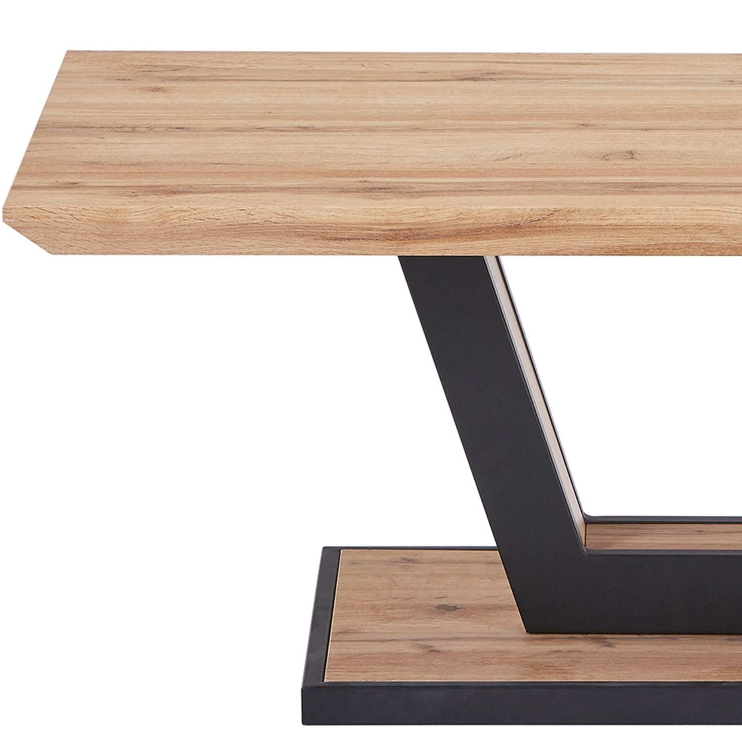 Forna Rectangular Coffee Table Natural & Black 301-161NAT