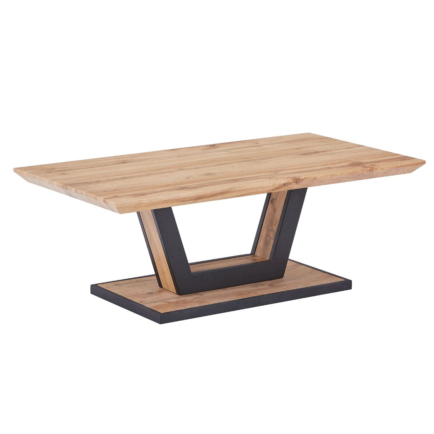 Forna Rectangular Coffee Table Natural & Black 301-161NAT