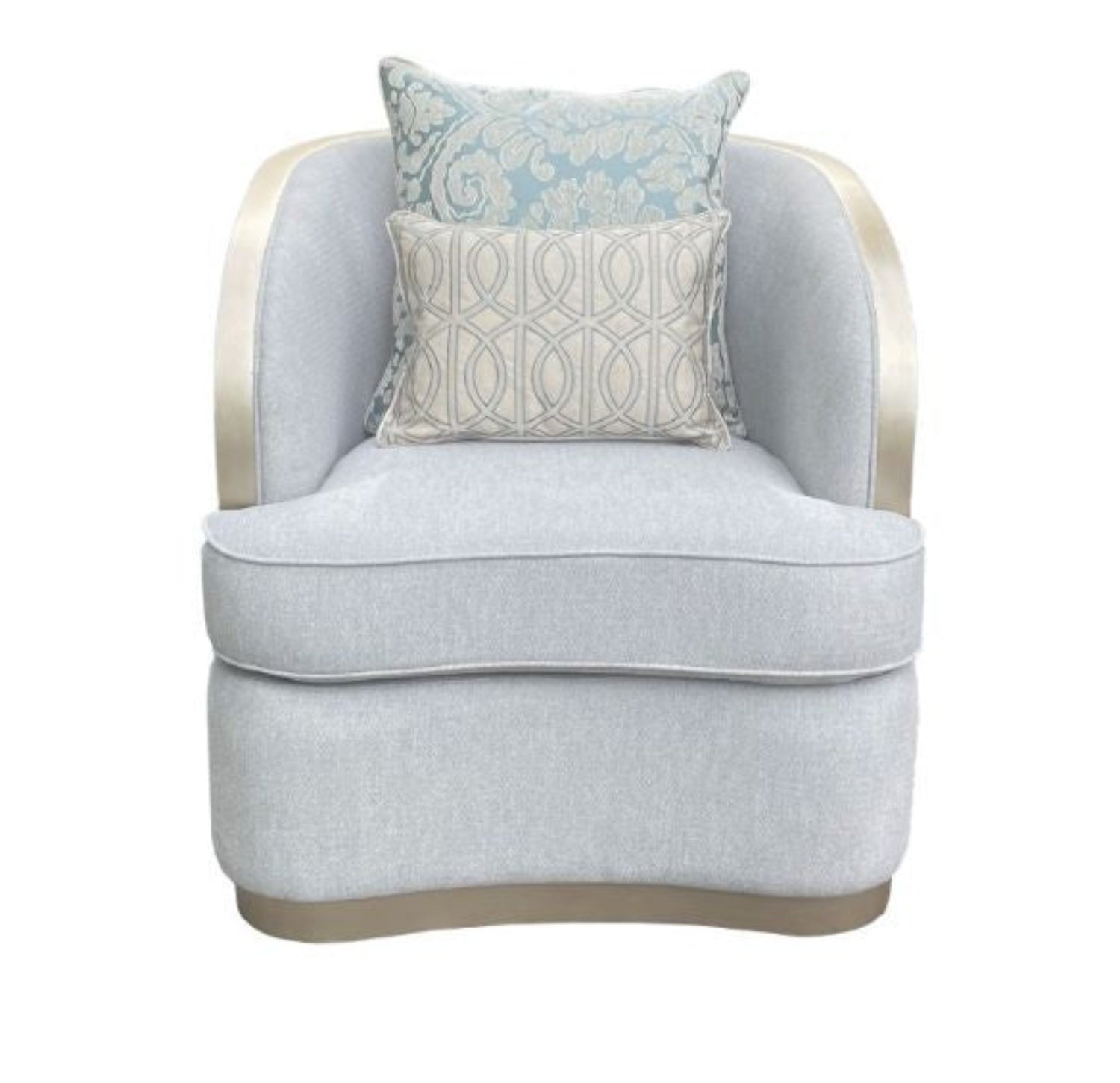 Francesca Light Grey Velvet Sofa Set With Gold Trim Accents 2025