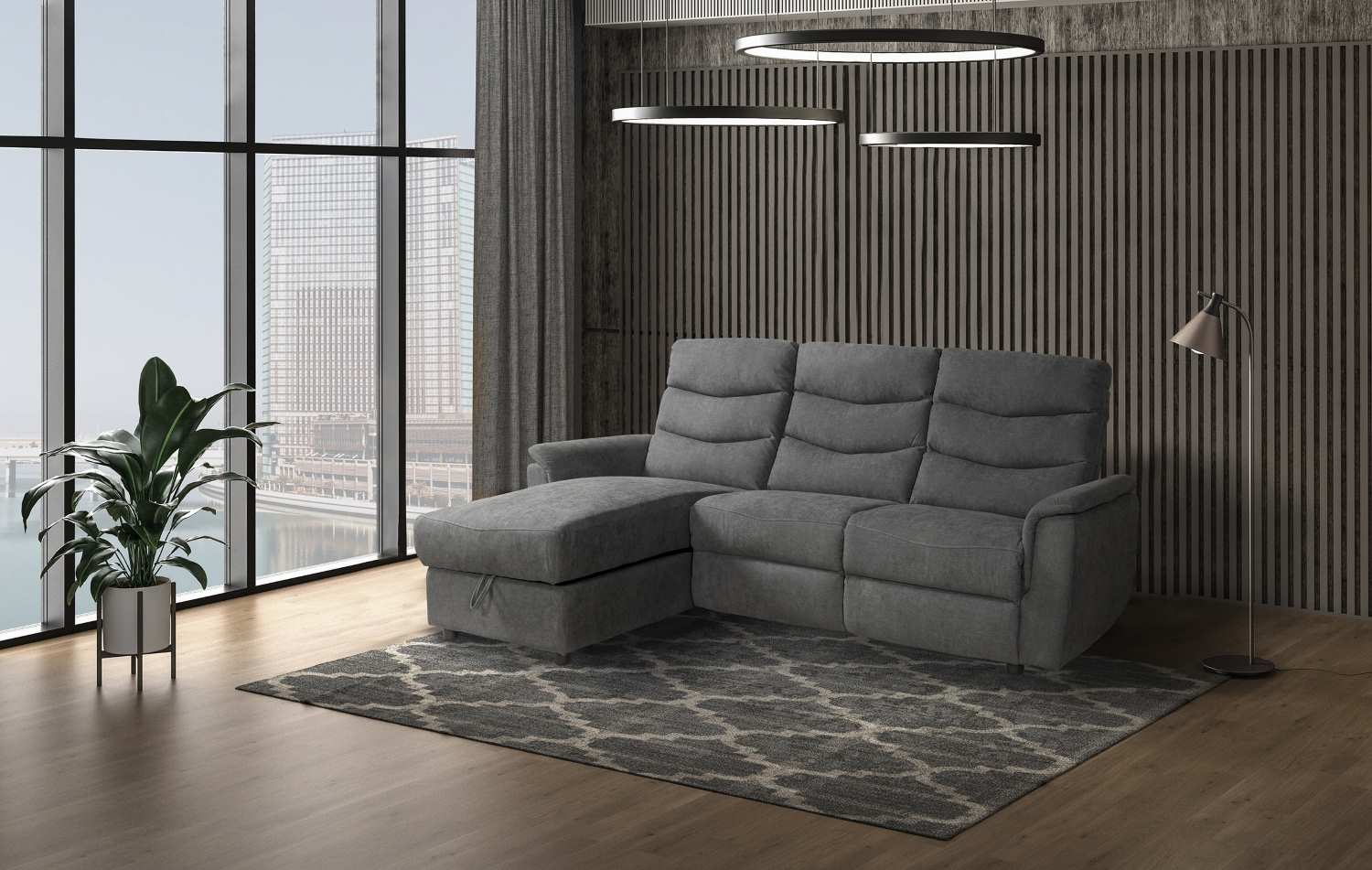 Franklin Sectional Sofa With Left Side Storage Chaise 99920