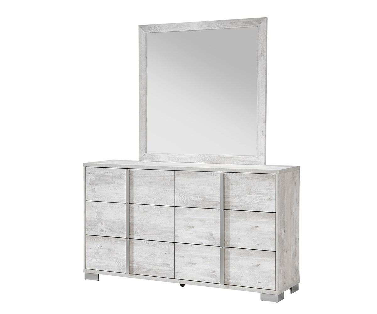 Freya Wooden White Dresser & Mirror 785