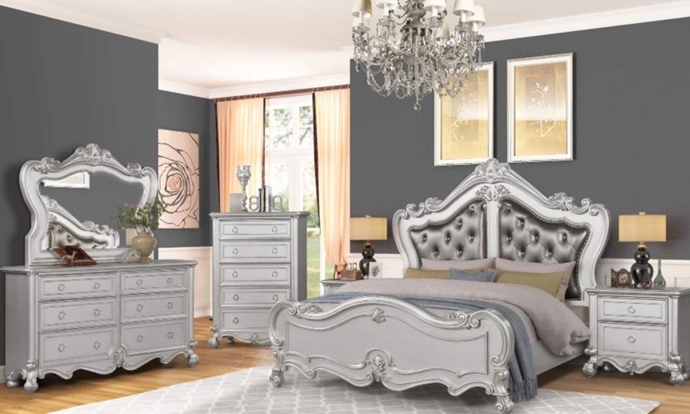 Grey Finish Bedroom Collections 525