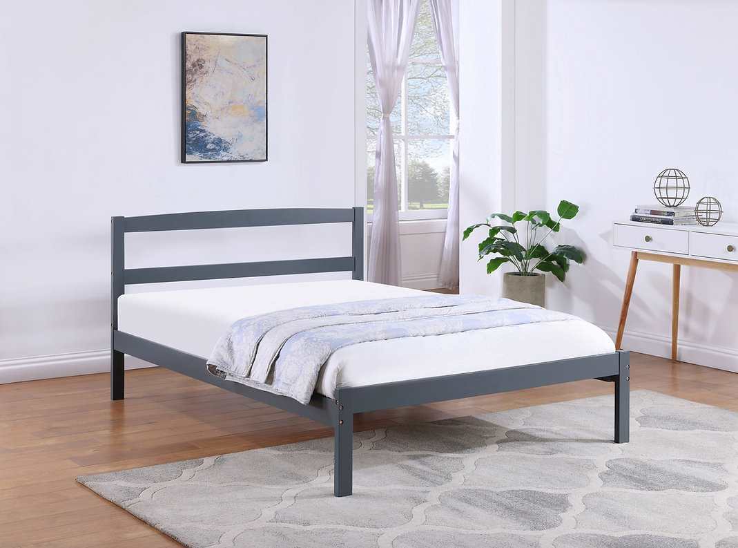 Grey Finish Ladder Back Bed 416