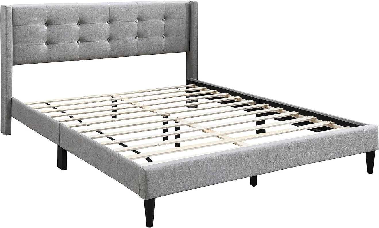 Grey Platform Fabric Bed 5270
