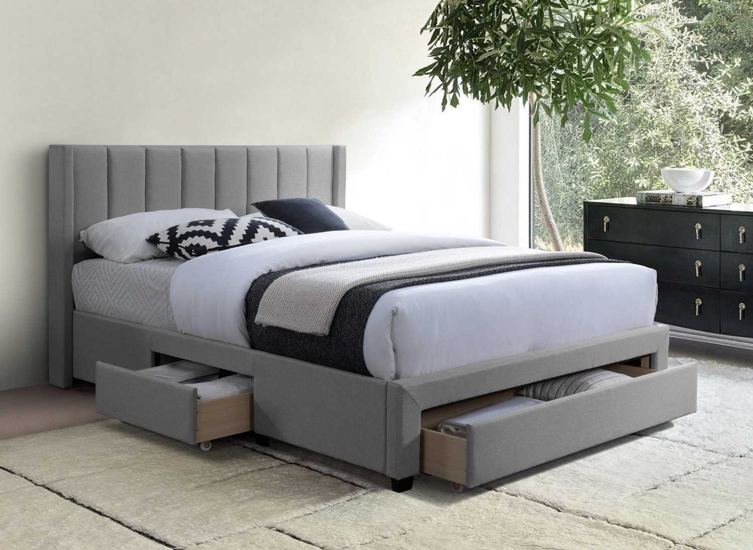 Grey Platform Storage Bed 5330