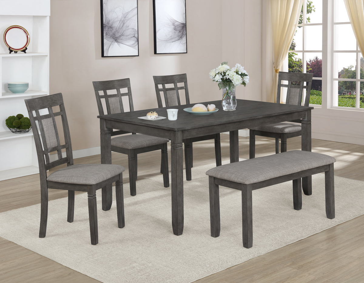 Grey Wooden 6PC Dining Set 2325