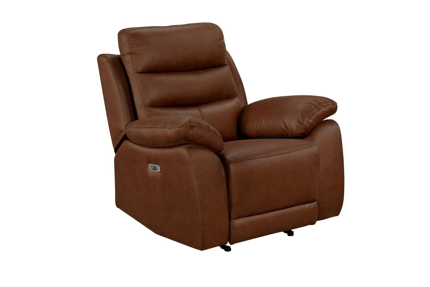 Hammond Brown Soft Polished Microfiber Fabric Power Recliner Set 99090