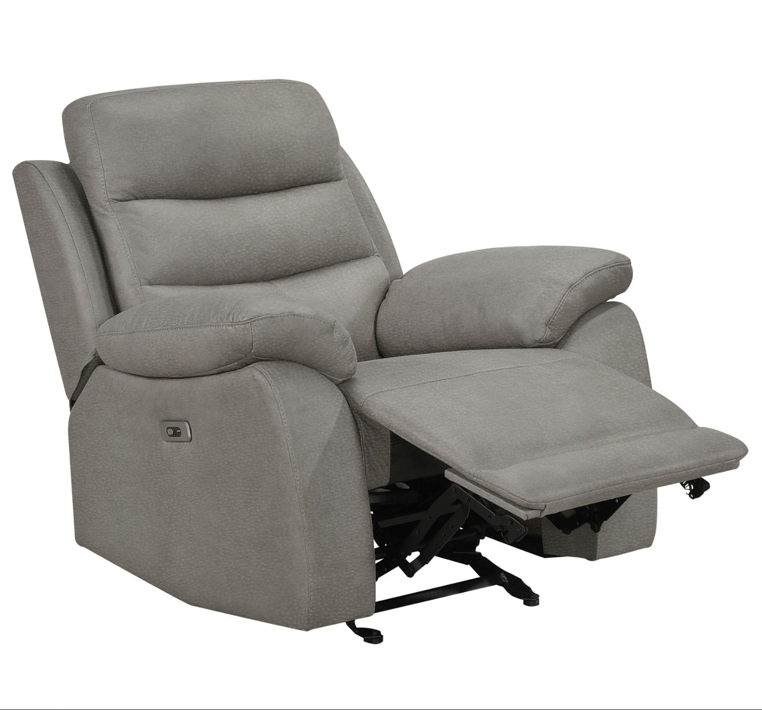 Hammond Grey Soft Polished Microfiber Fabric Power Recliner Set 99090