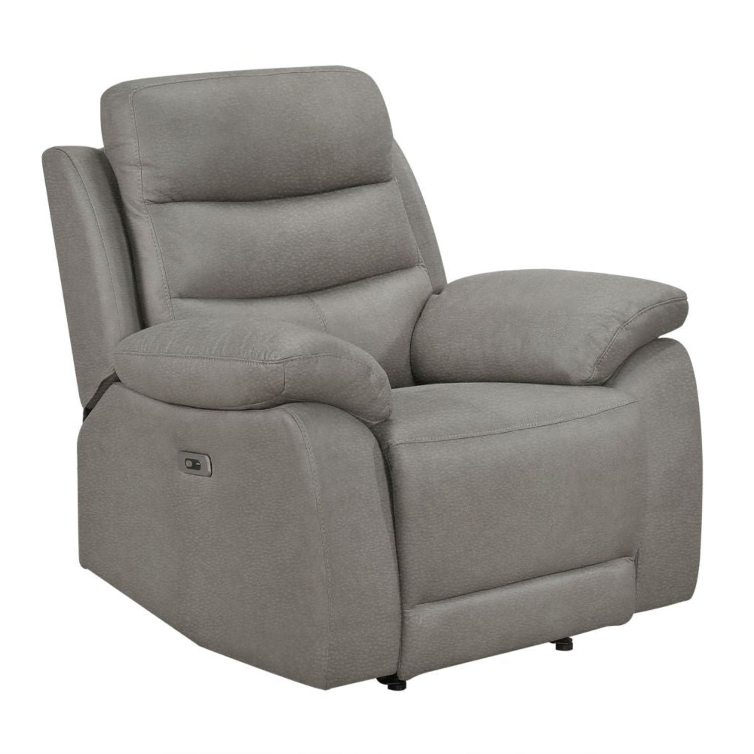 Hammond Grey Soft Polished Microfiber Fabric Power Recliner Set 99090