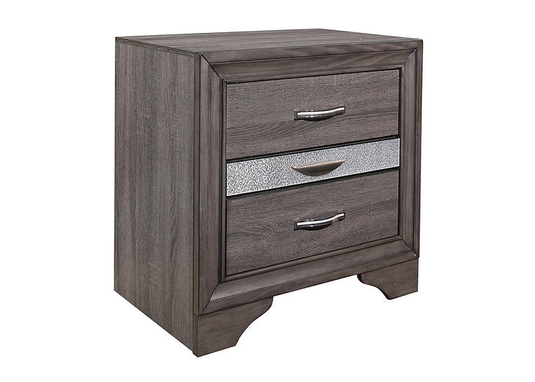 Harper Wooden Grey Night Stand