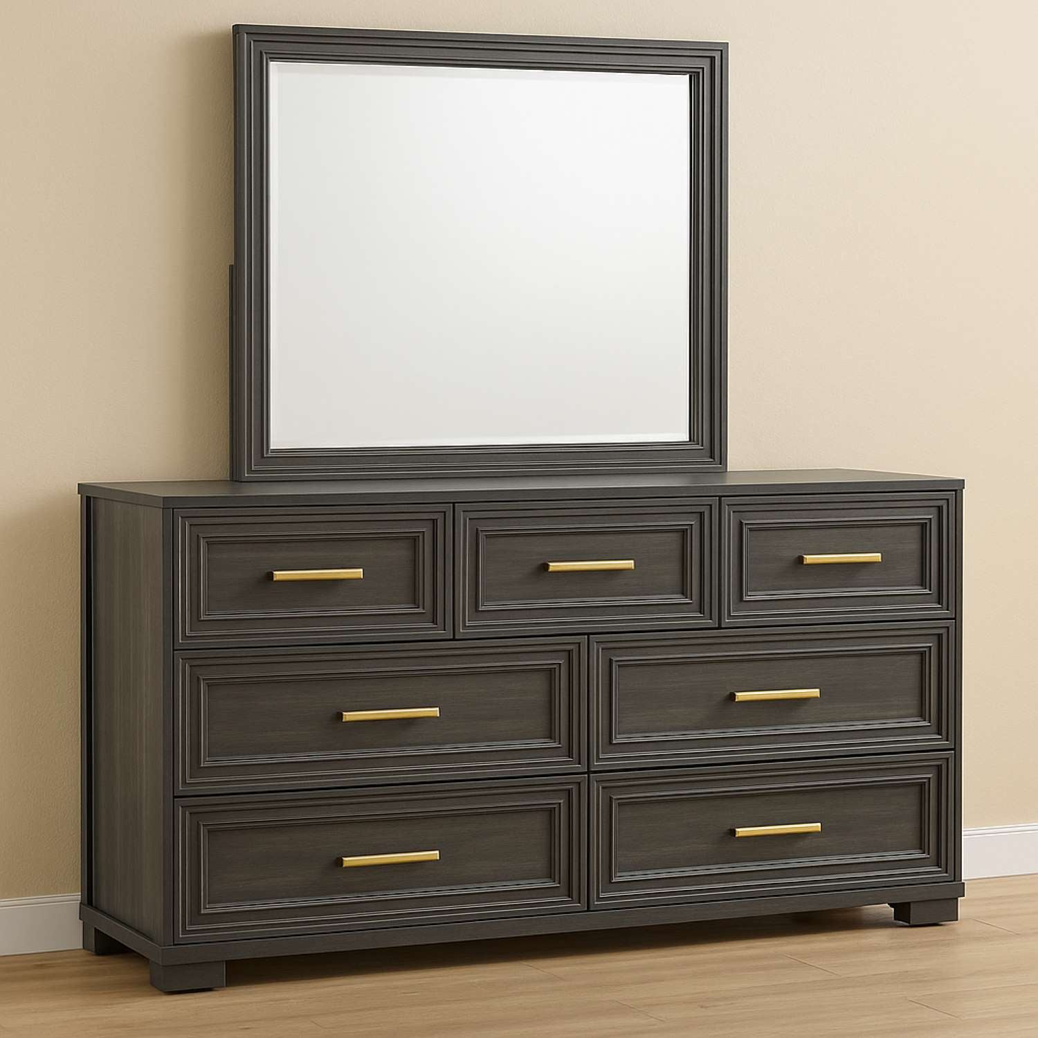 Highland Grey Hydraulic Lift Wooden 6pc Bedroom Set 2041