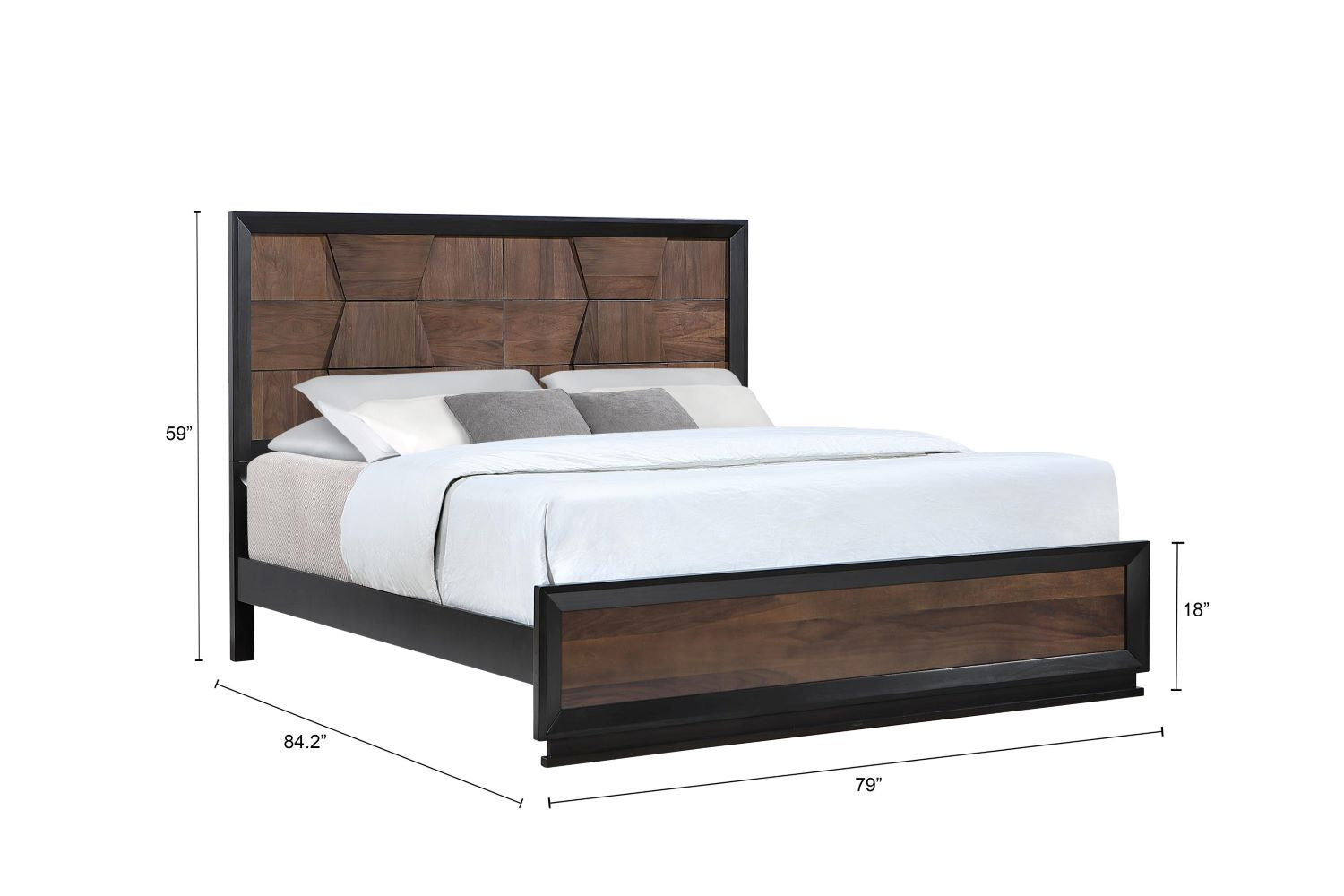 Houston Walnut Wooden Bedroom Set 1991