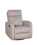 Soft Latte Fabric Recliner Chair with Pull Handle and Swivel Glider Mechanism IF-6337