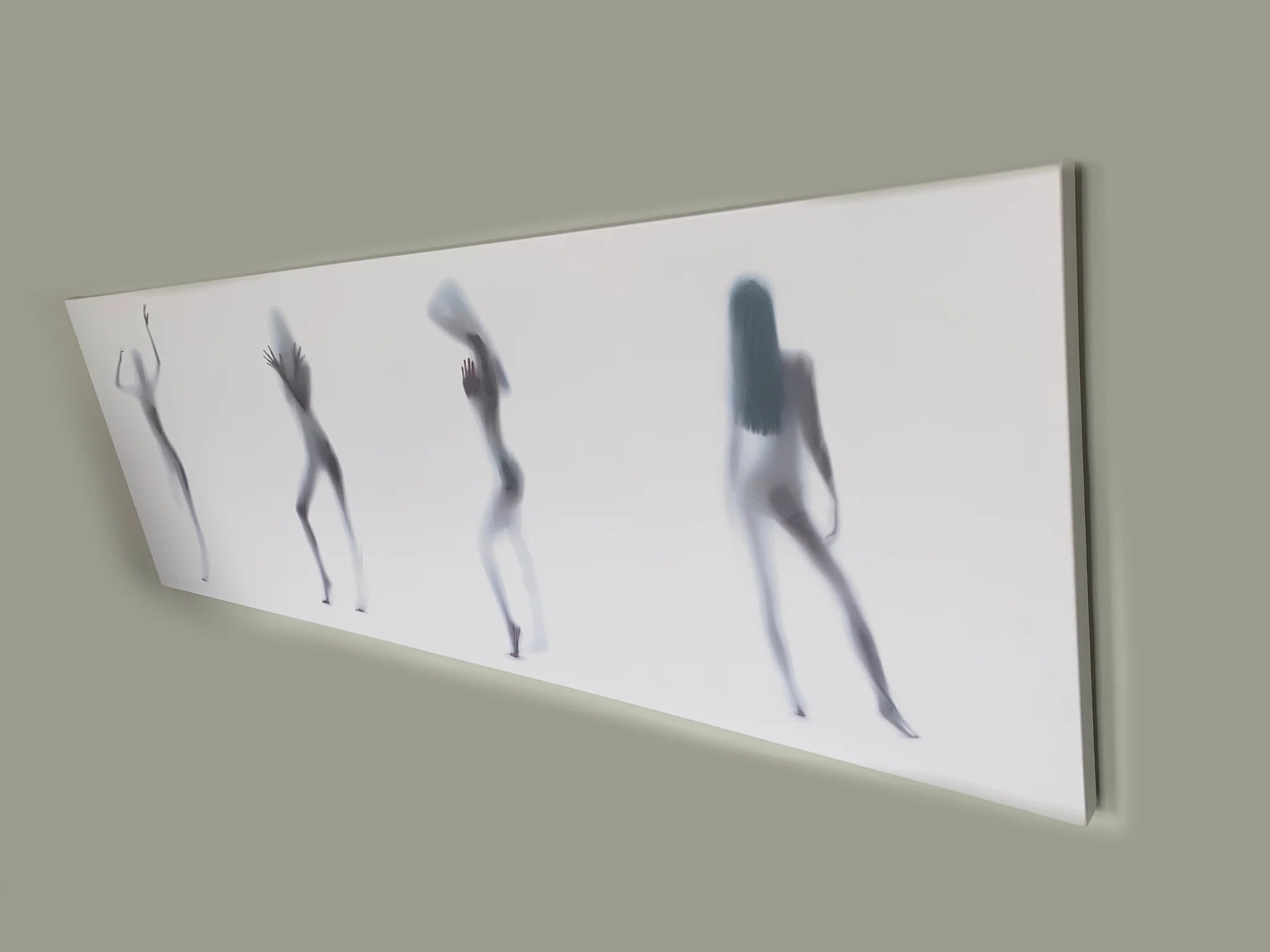 Silhouette of 4 Women Canvas Art 72" x 24"