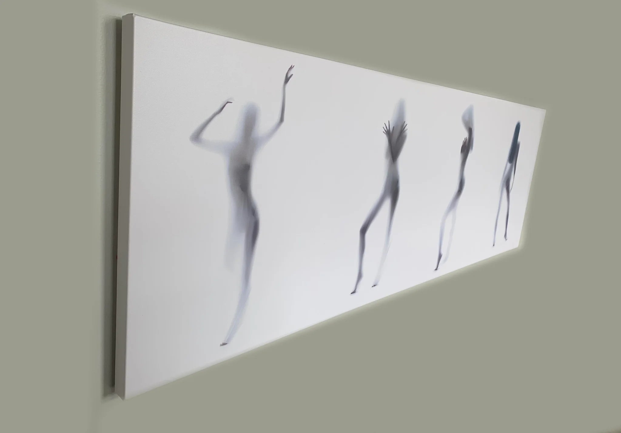 Silhouette of 4 Women Canvas Art 72" x 24"