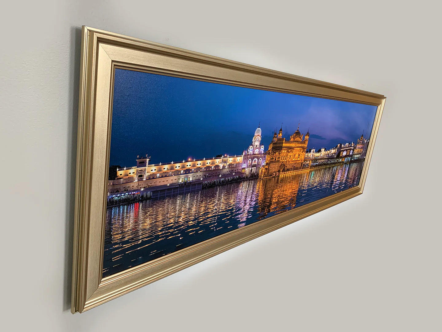 Limited Edition Numbered Canvas Print of the Golden Temple 72" x 24"