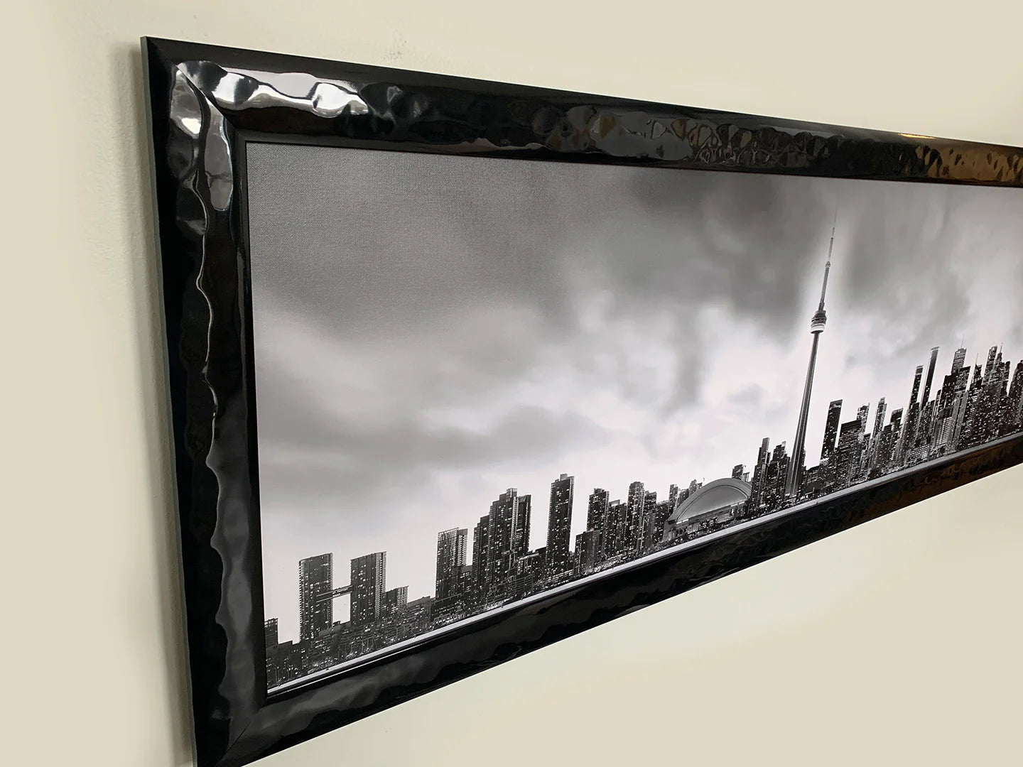 Limited Edition Black and White Framed Canvas of Toronto 72" x 24"