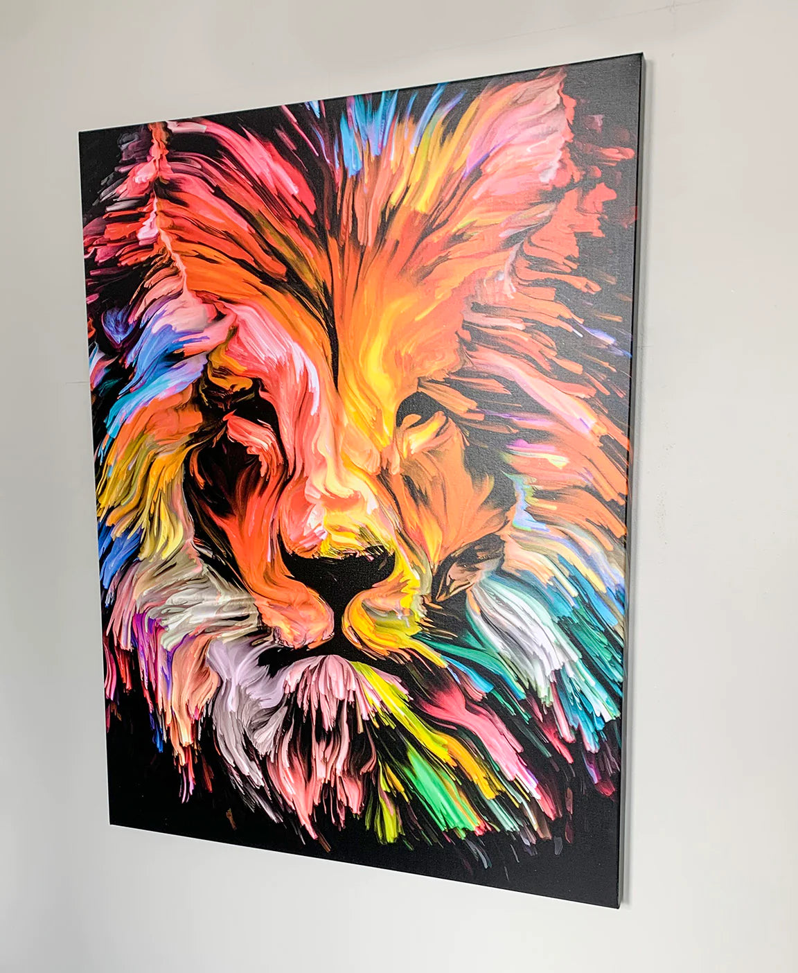 Painted Lion Canvas Art 36" x 48"