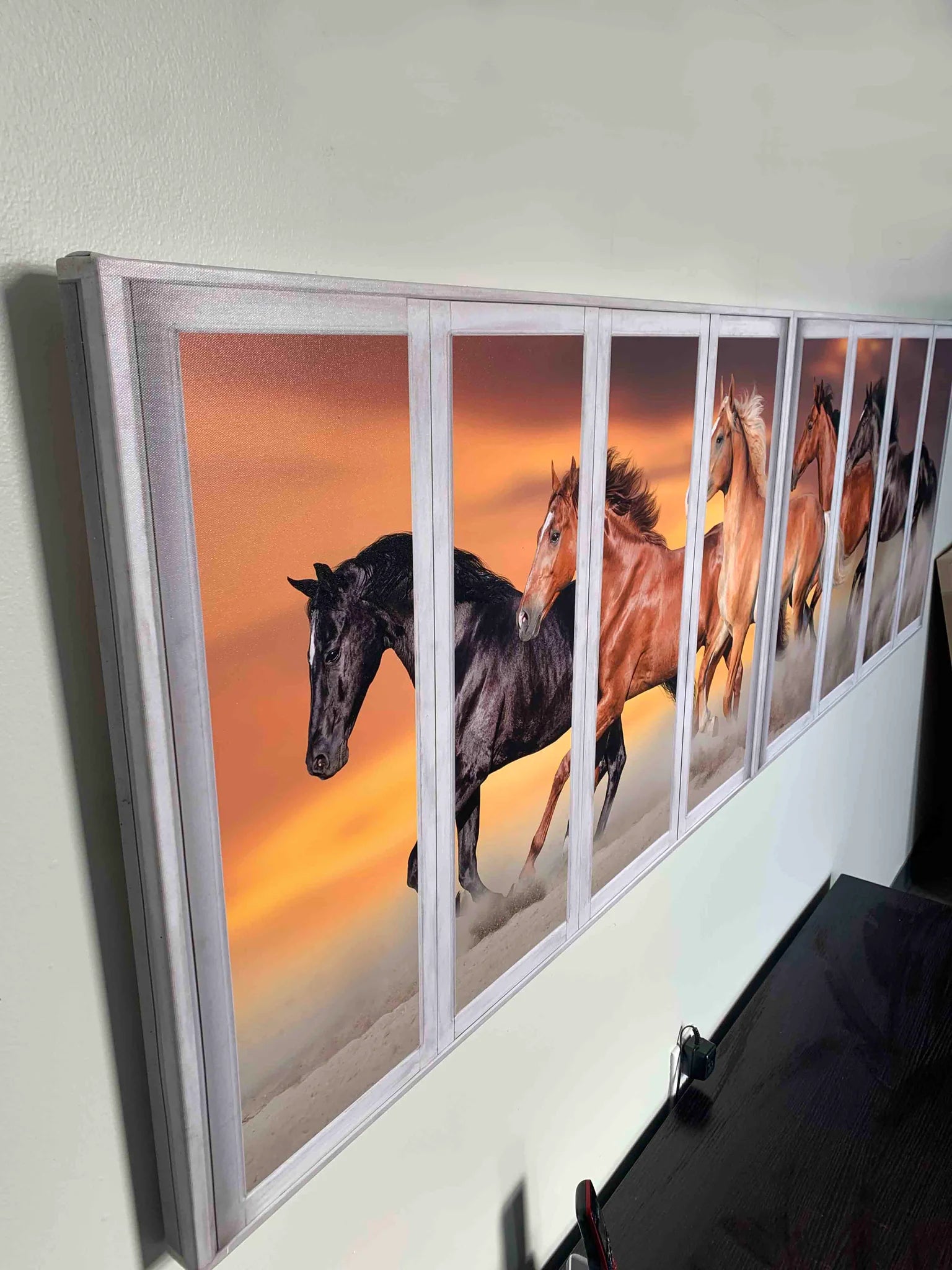 Canvas of Team of Horses 72" x 24"