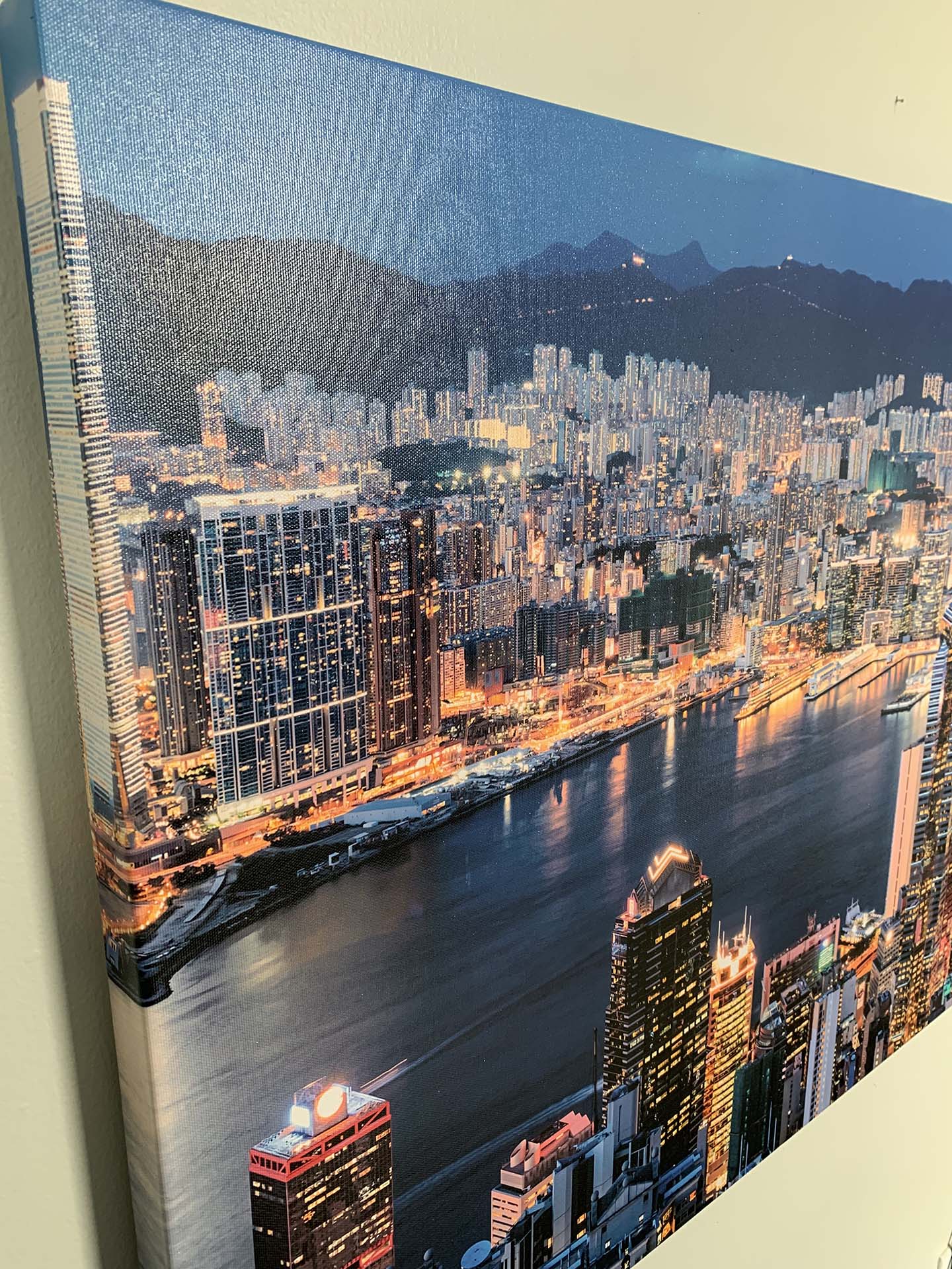 Hi Resolution Canvas of Hong Kong 72" x 24"