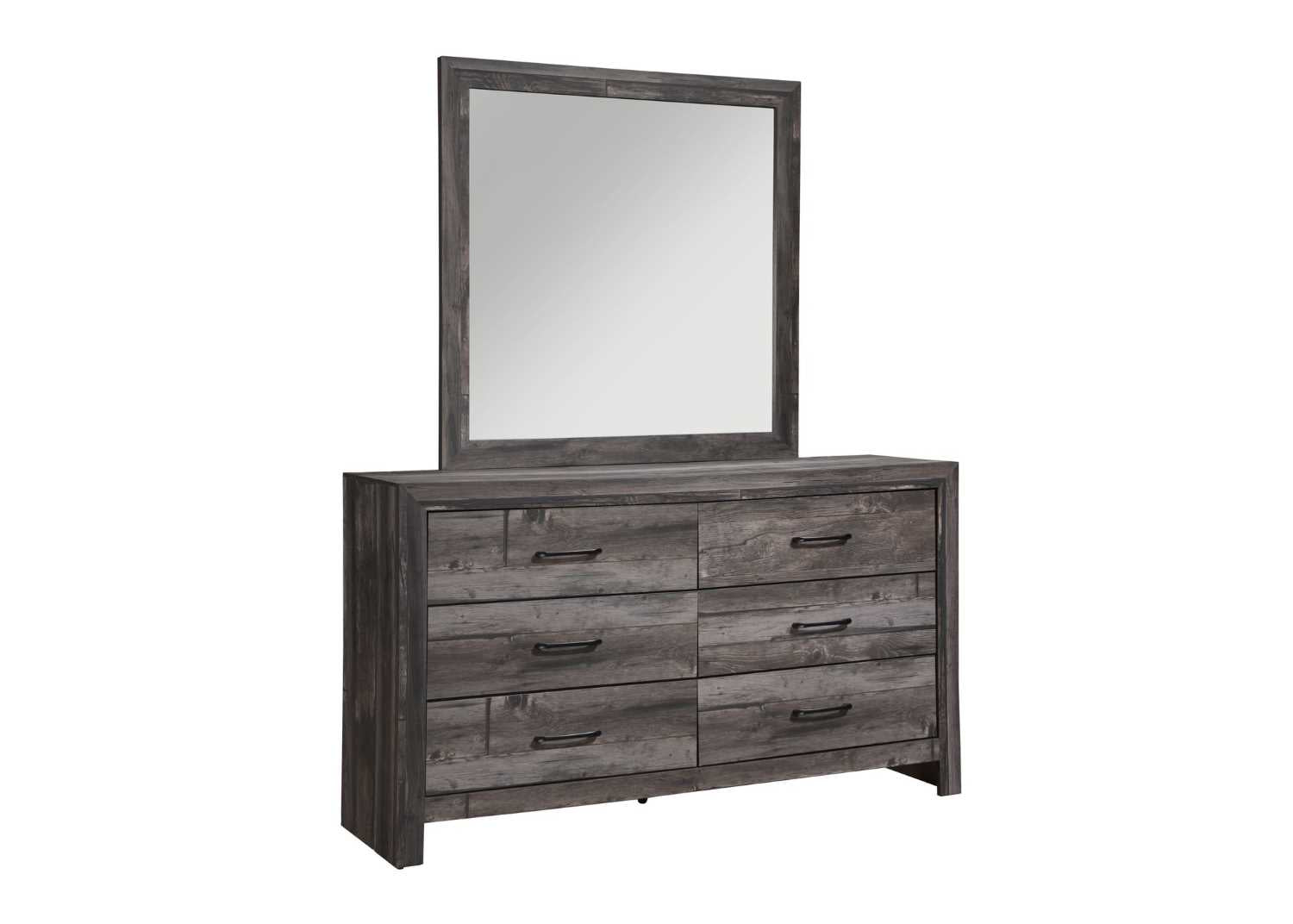 Jack Wooden Gray Dresser and Mirror