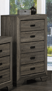 Jenna Wooden Chest Distressed Grey Finish