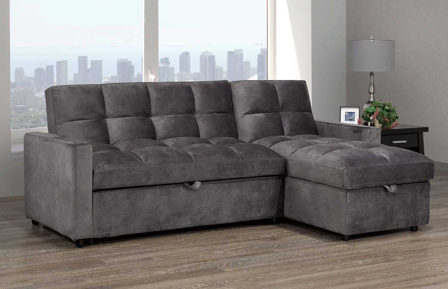 Jeyden Reversible Sofa Bed - Grey 192015