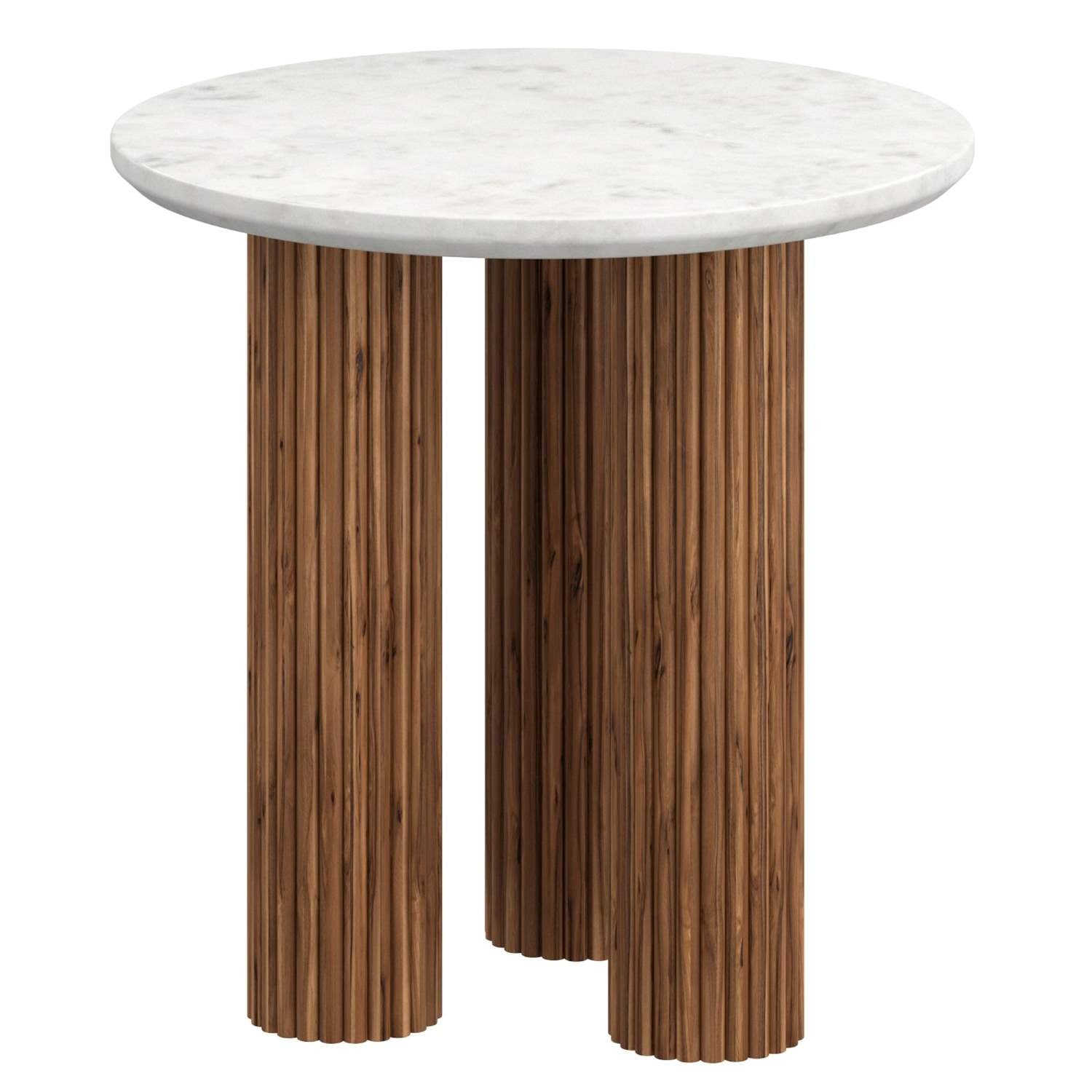 Jilsa Accent Table in Walnut and White 501-551WAL