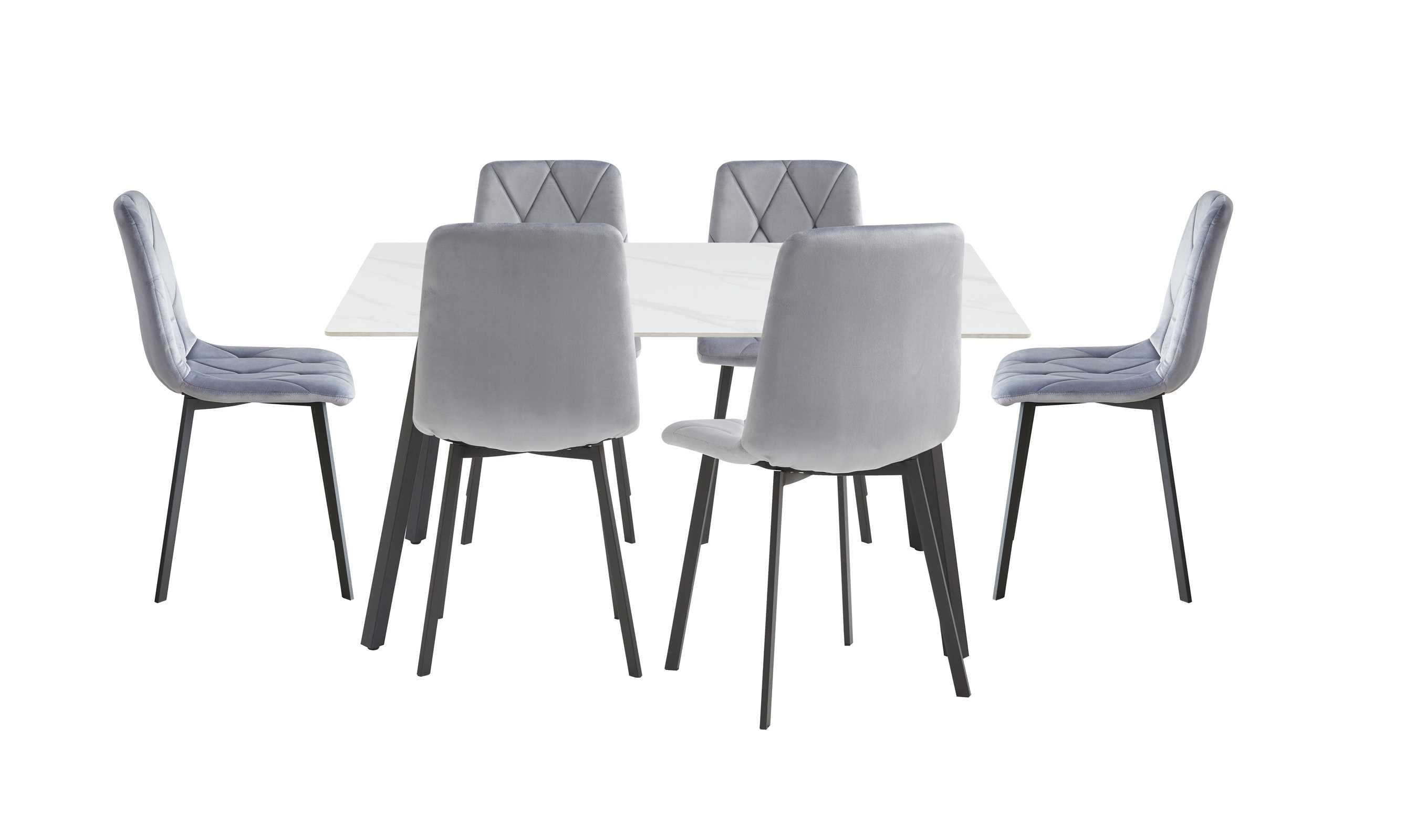 Jolie 7 PC Sintered Stone Top Dining Set 6886