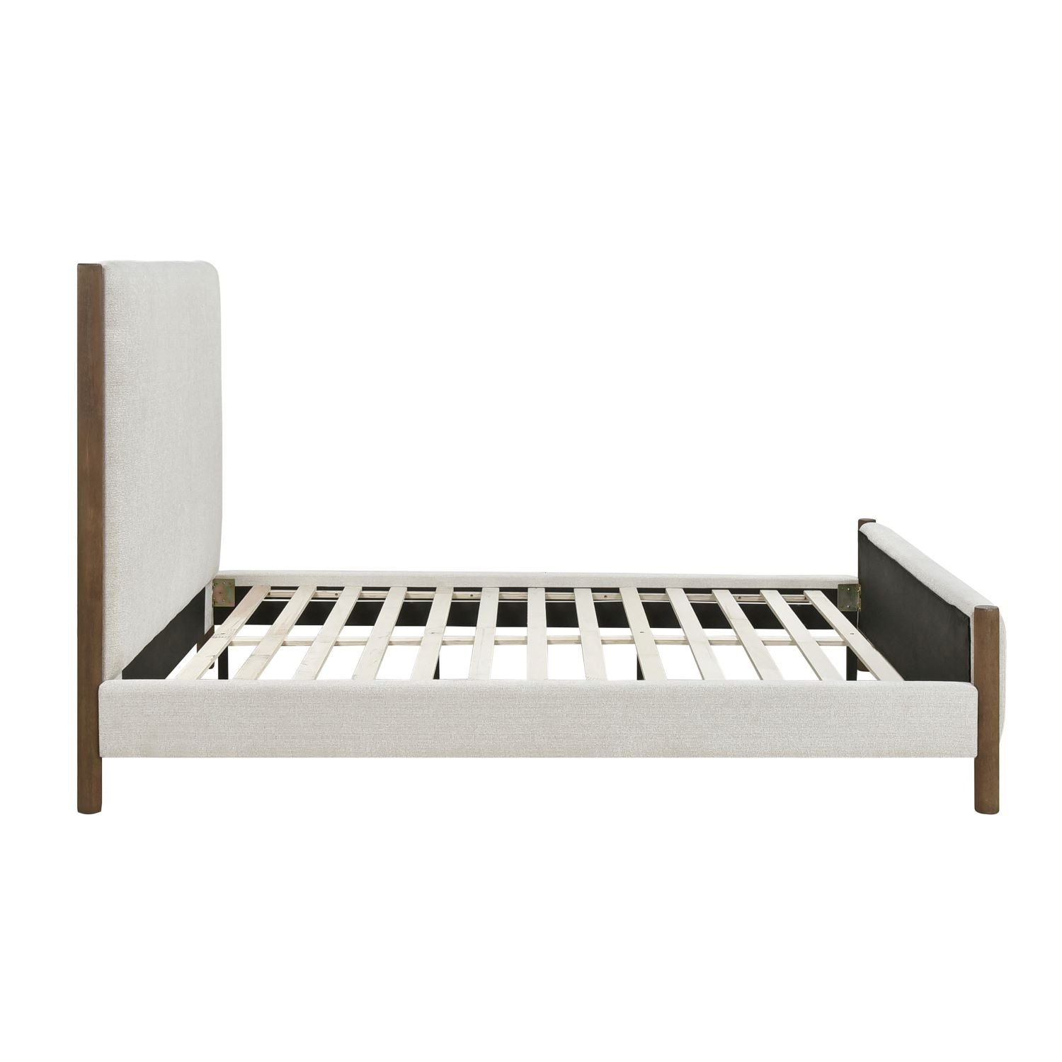 Julian Beige Chenille Fabric Bed 1587