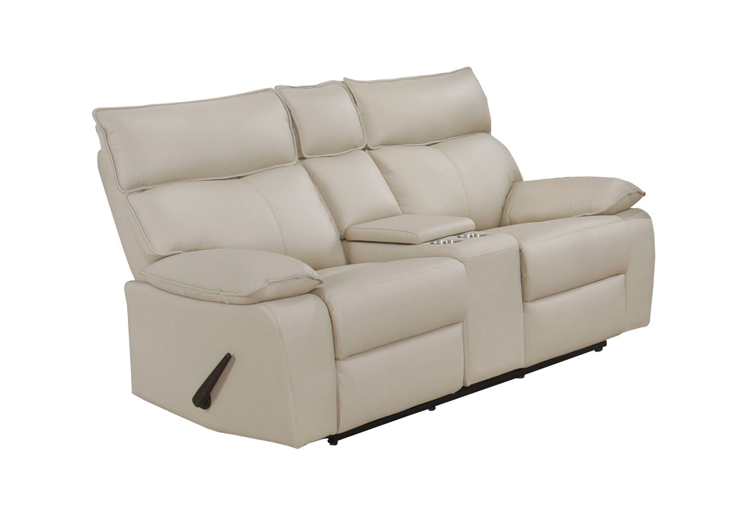 Kandra Top Grain Leather Manual Recliner Sofa Set with Lever 99087BEG