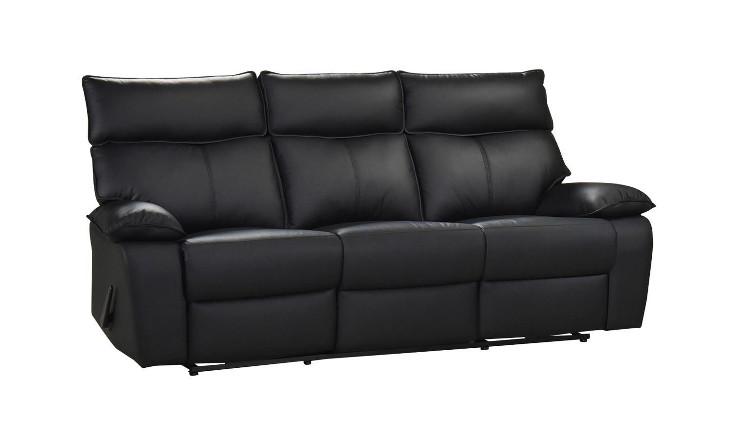 Kandra Top Grain Leather Manual Recliner Sofa Set with Lever 99087BLK