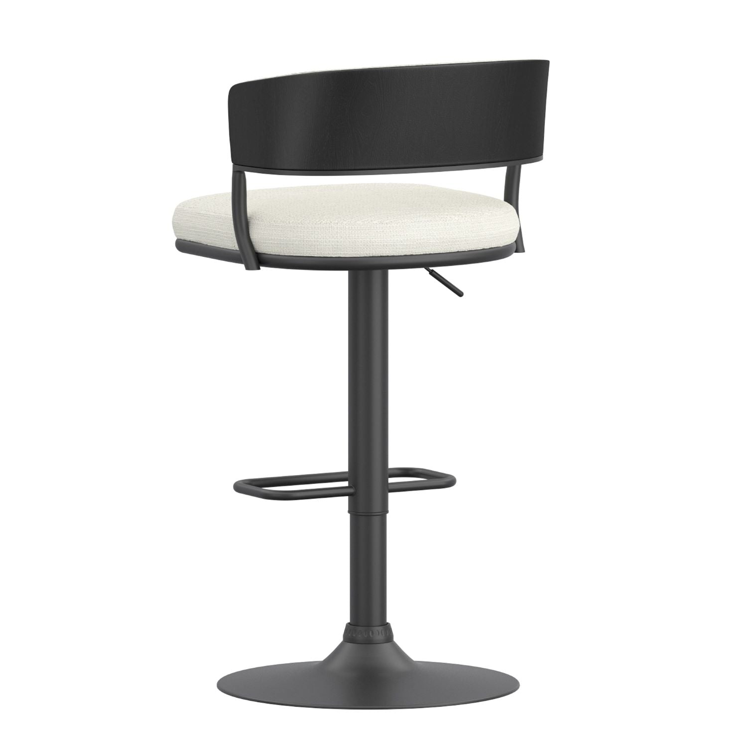 Kazan Adjustable Air-Lift Stool in Ivory Set Of 2 203-904IV